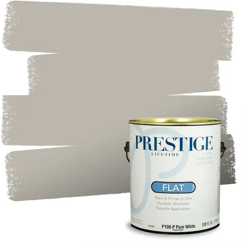 Vista 4 de PRESTIGE Pinturas Pintura Exterior e Imprimación en Uno, 1 Galón, Mate, Combinación Comparable de Sherwin Williams* Black Magic* SW6991-PCM