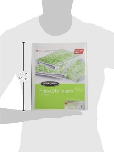 Vista 3 de ACCO Wilson Jones Print Won't Stick - Carpeta flexible de polietileno con anillos redondos, 60 hojas, tamaño carta, personalizable, color blanco