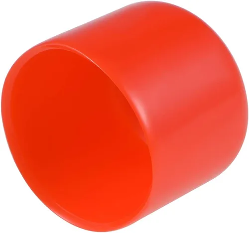 Vista 12 de uxcell 20 tapas de goma de 0.394 in de vinilo de identificación redonda tapa tapa de rosca de tornillo protectores rojo