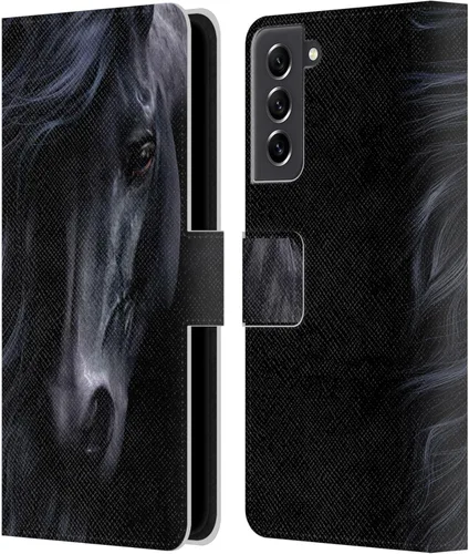 Vista 220 de Head Case Designs Officially Licensed Laurie Prindle A Morgan Christmas Western Stallion Leather Wallet Case Compatible with Samsung Galaxy A07 4G