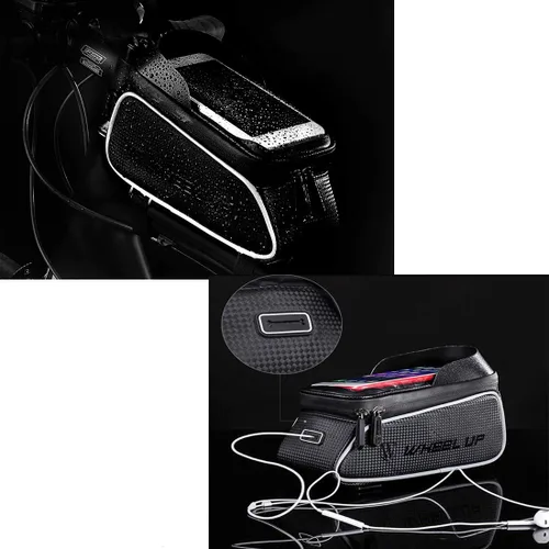 Vista 4 de Soporte universal para teléfono para bicicleta, negro, montaje en manillar, compatible con iPhone 15, 14, 13, 12, 11, 10, Samsung Galaxy S8 Plus