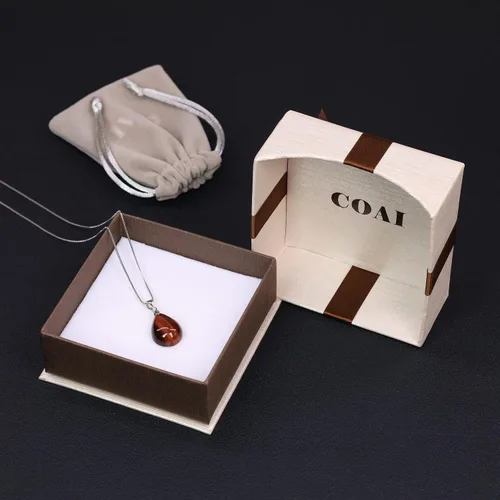 Vista 6 de COAI 925 Sterling Silver Teardrop Crystal Necklace for Women, Teardrop Pendant for Women