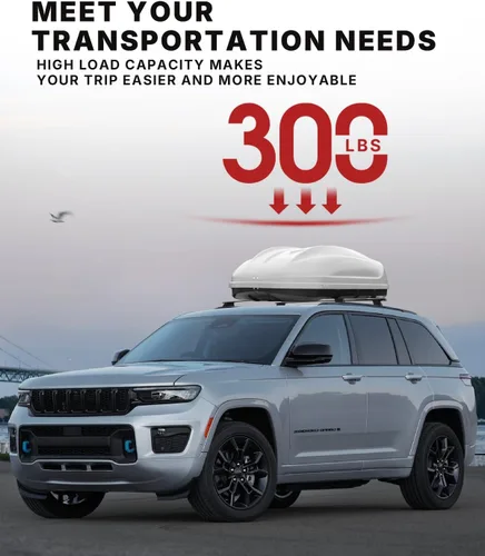 Vista 3 de Barras transversales Richeer para portaequipajes de techo de 300 libras para Grand Cherokee 2011-2021