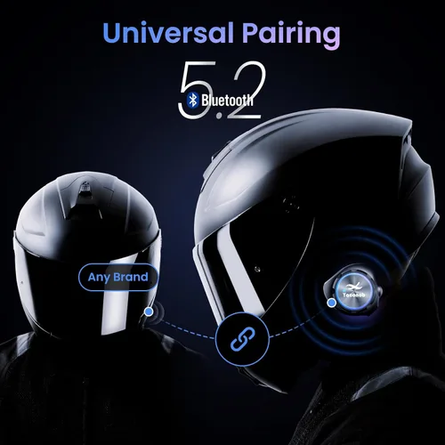 Vista 5 de Auriculares Bluetooth Y3 para casco (más adecuados para parejas), teléfono de respuesta automática, intercomunicador, música, intercomunicador