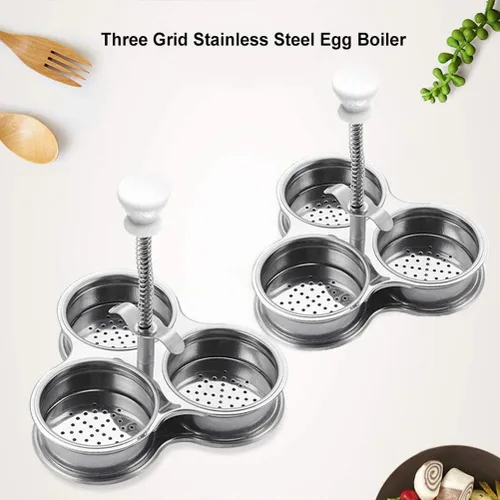 Vista 8 de Zerodis Huevo, acero inoxidable antiadherente para hacer huevos escalfados, vaso de caldera de huevos, regalo para padres, madres y amigos (plateado)