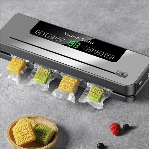 Vista 5 de Food Vacuum Sealer Machine Wet Dry With UV Kitchen Storage Sealing Machine Built-in Cutter Food Vacuum Packaging Machine(EU 30Pcs)
