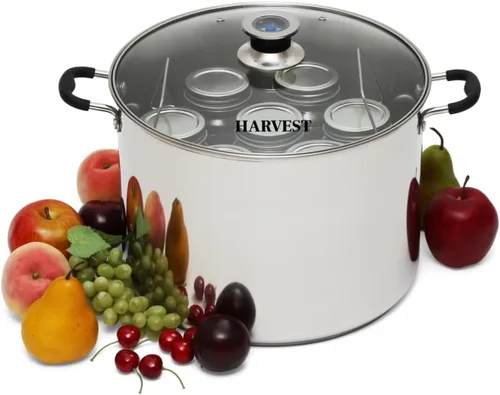 Vista 5 de Raíces & Branches Harvest - Olla de cocina para frascos, multiusos, de acero inoxidable, con indicador de temperatura, capacidad para 7 frascos