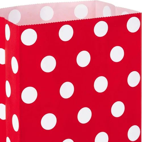 Vista 6 de Hallmark Bolsas rojas para obsequios de fiesta y golosinas envueltas, diseños variados