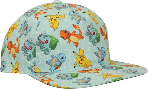 Vista 3 de Bioworld Sombrero de Snapback sublimado de personaje Pokemon, Multi