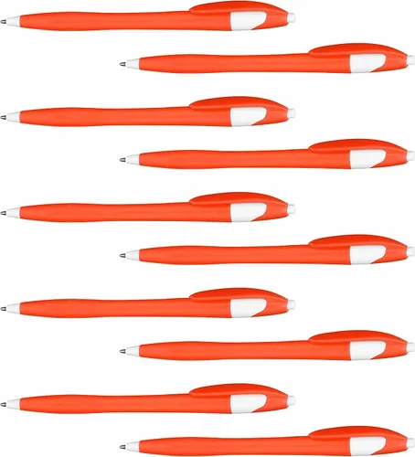 Vista 7 de DISCOUNT PROMOS Juego de 10 bolígrafos de oficina de plástico de dos tonos, paquete a granel, tinta negra, ideal para oficina, escuela, negocios