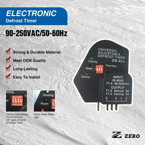 Vista 2 de Z ero Temporizador de descongelación ajustable universal DS-All puede reemplazar todos los modelos de temporizador de descongelación