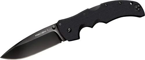 Vista 3 de Cold Steel Recon 1 Series Cuchillo plegable táctico con bloqueo Tri-Ad y clip de bolsillo, Mini Recon 1 cuchillo plegable de punta de lanza