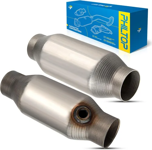 Vista 75 de PHILTOP Convertidor Catalítico de Ajuste Directo para Murano 2009 2010 2011 2012 2013 2014 3.5L, Cáscara de Acero Inoxidable Aluminio 203-1010