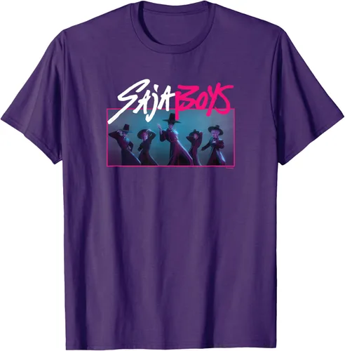 Vista 57 de Camiseta Oficial de KPop Demon Hunters Saja para Niños Negro