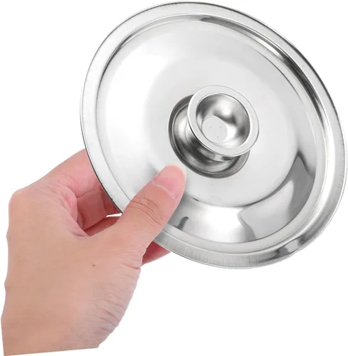 Vista 4 de HEMOTON Tapa de olla de aceite Tapa de condimento de metal Tapa de acero inoxidable para condimento olla olla