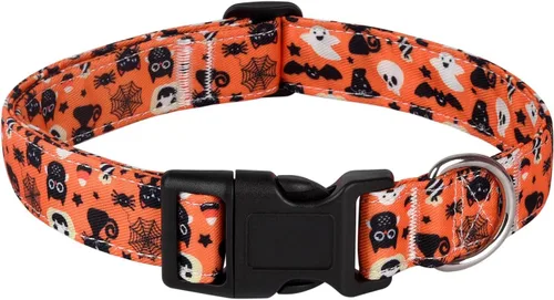 Vista 4 de Collar de perro, collar ajustable para perros pequeños, medianos y grandes, lindo collar de cachorro para perros machos y hembras, bonito diseño