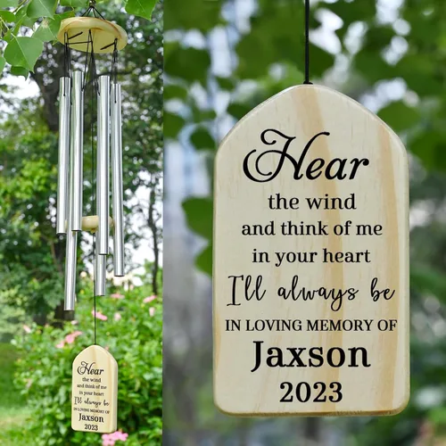 Vista 38 de Campanillas de viento conmemorativas para la pérdida de la madre, regalo de condolencias en memoria de mamá