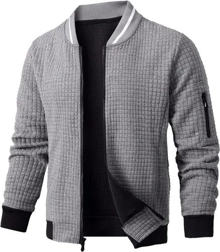 Vista 18 de Chaqueta casual para hombre, chaqueta ligera y abrigo universitario