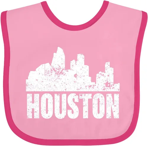 Vista 5 de inktastic Houston Skyline Grunge Baby Bib