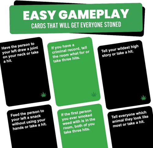 Vista 4 de Juego de fiesta Do or Smoke para adultos - 250 cartas de desafío, fácil de jugar, gran regalo para fumadores