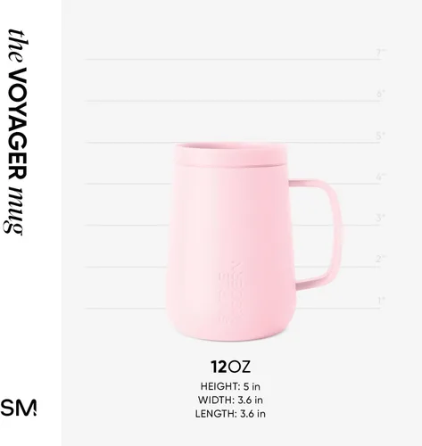 Vista 6 de Simple Modern - Taza Voyager Signature Vaso de viaje para café con tapa de 360° y asa Vaso de café helado con revestimiento de cerámica, acero