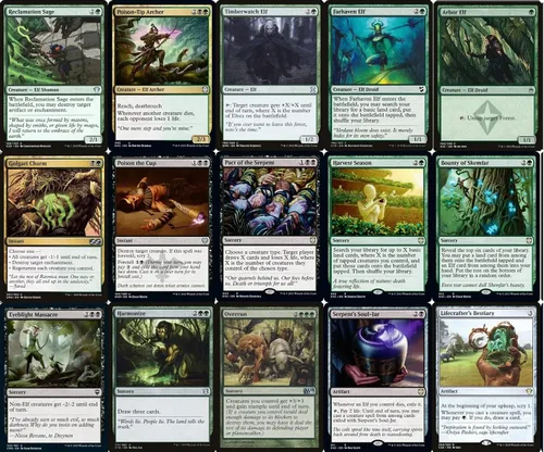 Vista 4 de Elite Golgari Elf Commander Deck - Lathril - Verde Negro - EDH - 100 cartas - Magic The Gathering Deck - Muy fuerte