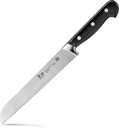 Vista 10 de Cangshan V2 Series 59526 Cuchillo de chef forjado de acero alemán, 8 pulgadas