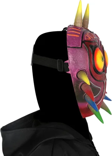 Vista 6 de Pigmiss Máscara de Halloween aterradora y realista, disfraz de Halloween, cosplay, accesorios novedosos para adultos y adolescentes