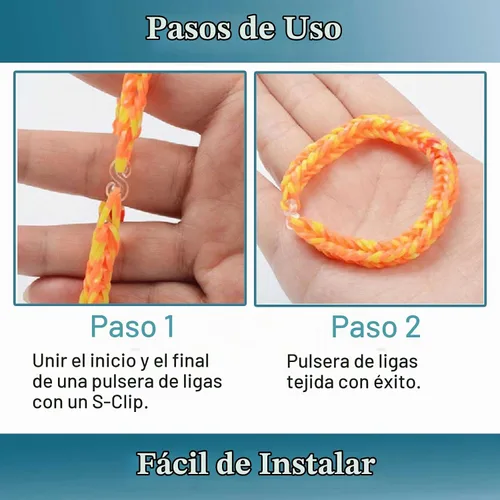 Vista 6 de PUSNMI - Clips de banda de goma, 1000 piezas de clips de banda de goma para telar, clips de banda de plástico, conectores de recambios, kit