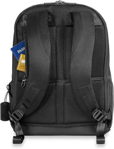 Vista 17 de Briggs & Riley Mochila mediana Delve, Negro -, Briggs & Riley Delve - Mochila mediana para laptop, se adapta a portátiles de hasta 15 pulgadas