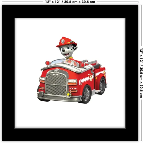 Vista 7 de Trends International Gallery Pops Nickelodeon PAW Patrol - Póster de pared de Marshall's Fire Engine, 12 x 12 pulgadas, versión enmarcada en negro