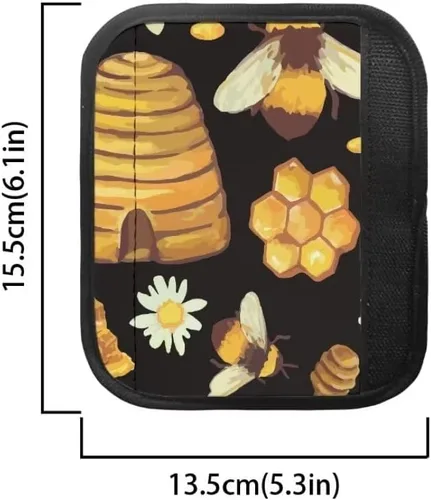 Vista 5 de Horeset Daisy Bee Honey - Juego de 4 fundas para manijas de puerta de refrigerador, fundas para manija de horno, lindas manijas de decoración