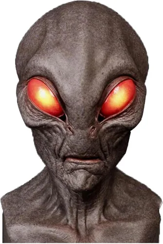 Vista 10 de Máscara de alienígena de látex para disfraz de cabeza completa, disfraz extraterrestre para Halloween, carnaval, fiesta de disfraces