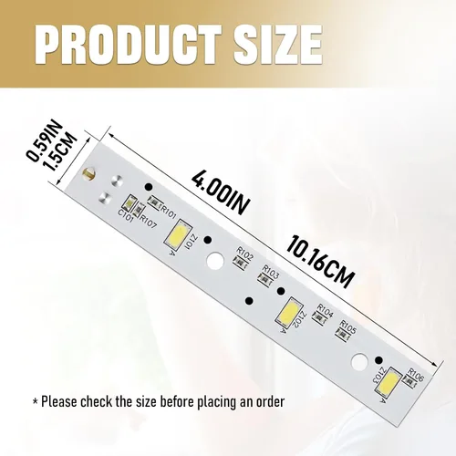 Vista 6 de WISINY WR55X26671 Bombilla LED para refrigeradores GE Foco LED para refrigerador LED y reemplazo de luz LED para refrigerador GE Reemplaza