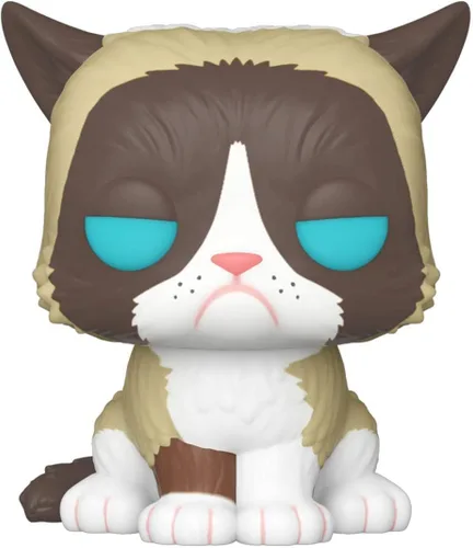 Vista 6 de Funko Icons: Grumpy Cat - Grumpy Cat Pop! Figura de vinilo (incluye funda protectora compatible con caja Pop Box)