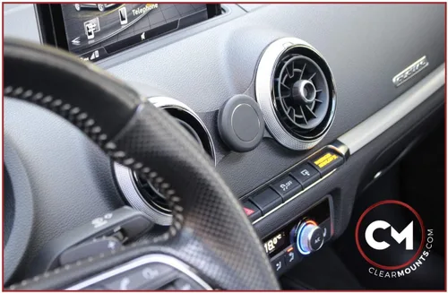 Vista 2 de Soporte para teléfono - para: 2014-2020 A3, S3, RS3, e- Tron (8V) - Soporte magnético de perfil bajo