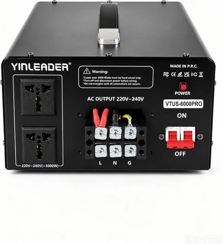 Vista 9 de Convertidor de voltaje de 500 W Convertidor de potencia (110 V a 220 V, 220 V a 110 V) Convertidor de paso hacia arriba/abajo 110/120 voltios