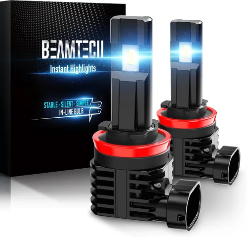 Vista 10 de BEAMTECH - Bombilla H4, sin ventilador en línea 9003, luz antiniebla 6500K, xenón blanco, de 2