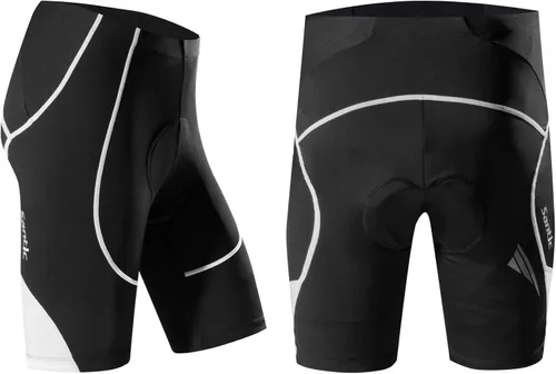 Vista 2 de Santic Pantalones cortos de ciclismo acolchados para hombre, pantalones de ciclismo para ciclismo, ropa de ciclismo
