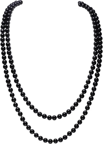 Vista 19 de BABEYOND - Collar de perlas sintéticas estilo art deco de la década de 1920, collar de perlas largas para fiesta de disfraces de estilo Gatsby