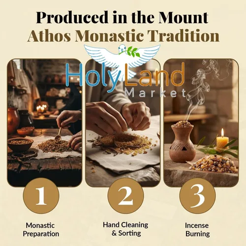 Vista 9 de Incienso de Tierra Santa de Jerusalén de Holy Land Market - Incienso de flores trituradas y selladas de Tierra Santa, mezcla a granel - Aroma ámbar