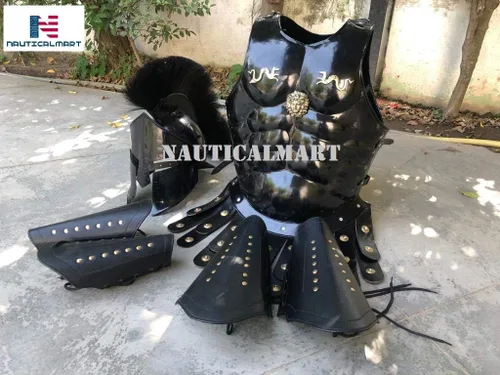 Vista 3 de 300 Spartan Muscle Armor con casco Maximus Leather Leg or Arm Guard Custom