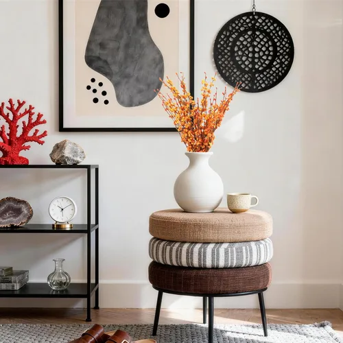 Vista 6 de Wootkey 10 piezas de flores artificiales de jazmín de tallo largo, color naranja quemado, jazmín otoñal, tallos florales de otoño para ramos