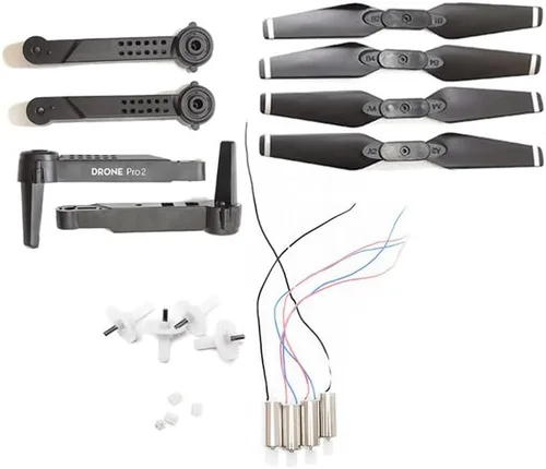 Vista 2 de Para E99 Pro 2 RC Drone Quadcopter Parts E99Pro Accesorios Motores Engranajes Guardia Hélices Cuchillas (Color : Borgoña)