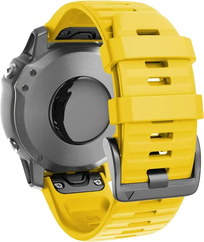 Vista 14 de ANCOOL Compatible con banda Fenix 6X/7X de 26mm Quickfit, correa de silicona suave de repuesto para relojes inteligentes Fenix 5X/Fenix 8 de Verde