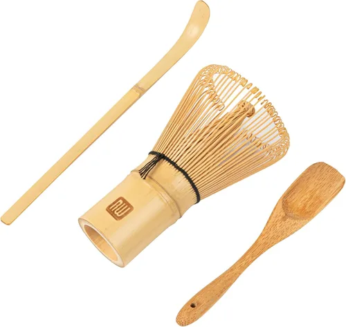 Vista 13 de Restaurantware - Juego de batidor de té Dojo Matcha, juego de 3 piezas de cepillos tradicionales de matcha, incluye batidor (Chasen), cuchara