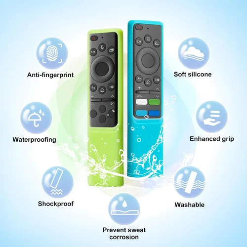 Vista 2 de Funda para mando a distancia de Samsung Smart TV, de silicona BN59-01385A (Paquete de 2)