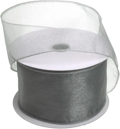 Vista 31 de Homeford Cinta de gasa transparente con borde con alambre, 25 yardas (1-1/2 pulgadas, belleza)
