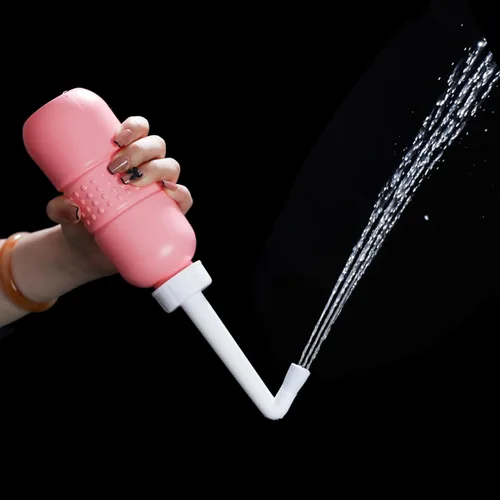 Vista 3 de Bidé portátil para inodoro de 15.2 fl oz para cuidado posparto, botella perineal El bidé de viaje original con tapa de sellado de agua, bolsa