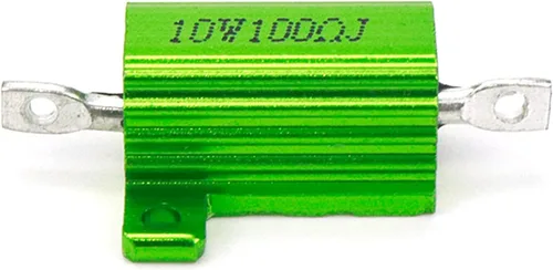 Vista 4 de Resistencia bobinada 10W 100 Ohm 5% Resistencias de carcasa de aluminio - 5pcs